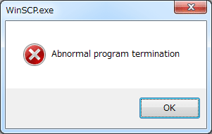 Abnormal program termination
